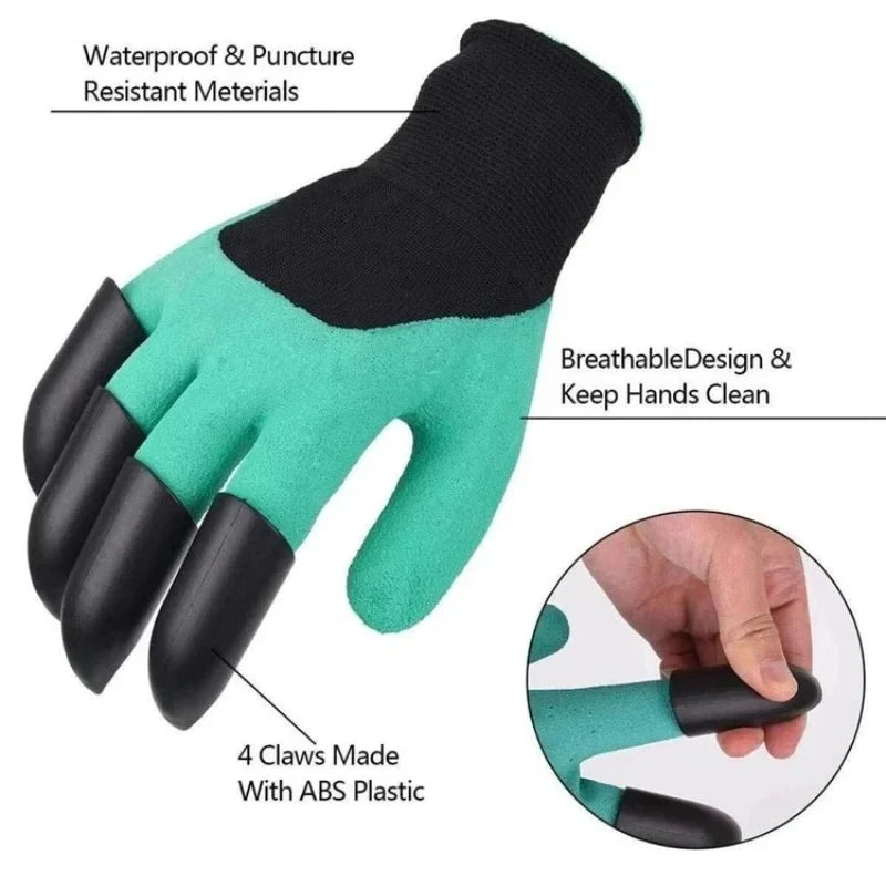 Gardening Gloves | Multifunctional Gloves with Claws for Digging and Planting | Optimal Protection for Fingers and Nails