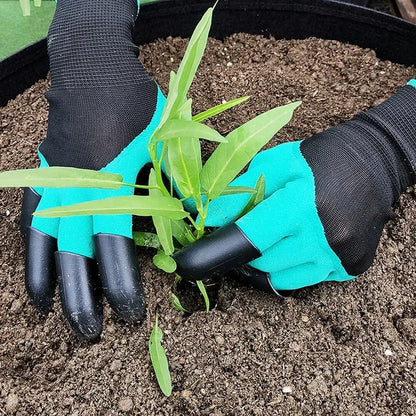 Gardening Gloves | Multifunctional Gloves with Claws for Digging and Planting | Optimal Protection for Fingers and Nails