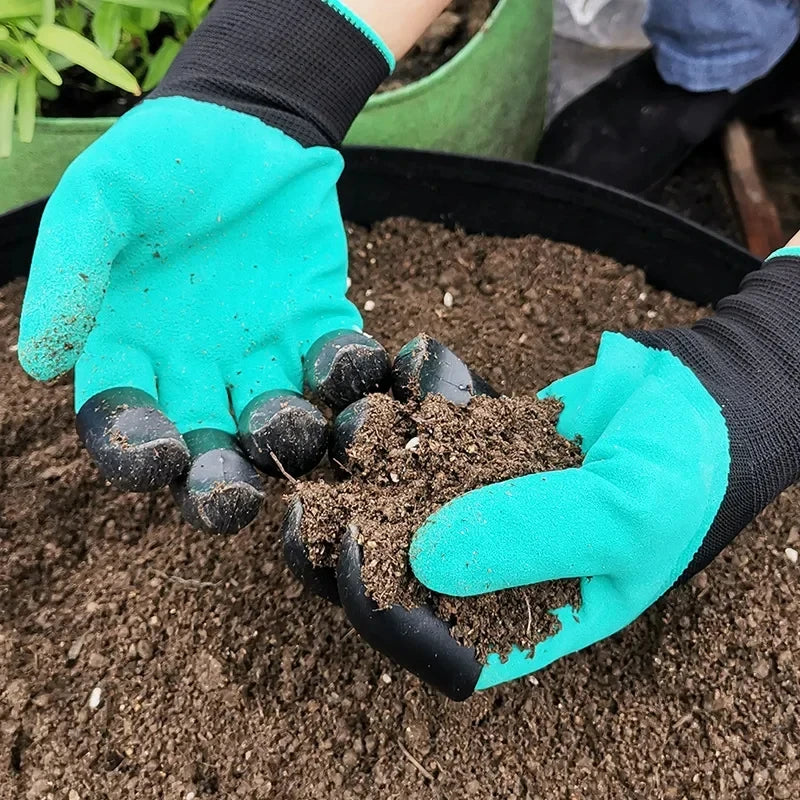 Gardening Gloves | Multifunctional Gloves with Claws for Digging and Planting | Optimal Protection for Fingers and Nails