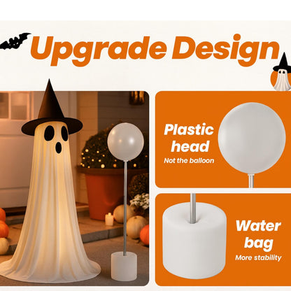 2 Ghost LED Set Bright & Spooky Halloween Decor