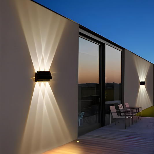 LED Solar Wall Lamp for Outdoors with Modern Design