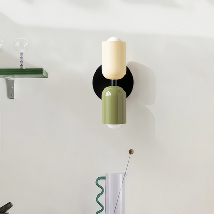 Vintage Double-Headed Glass Wall Light for Elegant Interiors