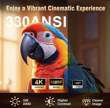 Native 4K Portable Projector with Autofocus | Mini Video Projector for Home and Outdoor