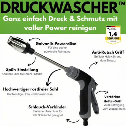Garden Hose Pressure Washer with Adjustable Spray | Effective Cleaning for Outdoors and Garden Furniture