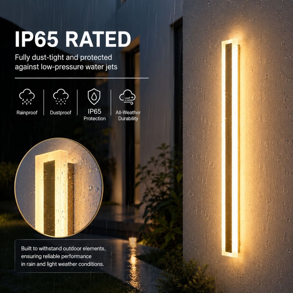 Illuminazione Esterno | Lampada da Parete LED Impermeabile Dorata con Telecomando | Design Moderno per Giardini e Facciate 5