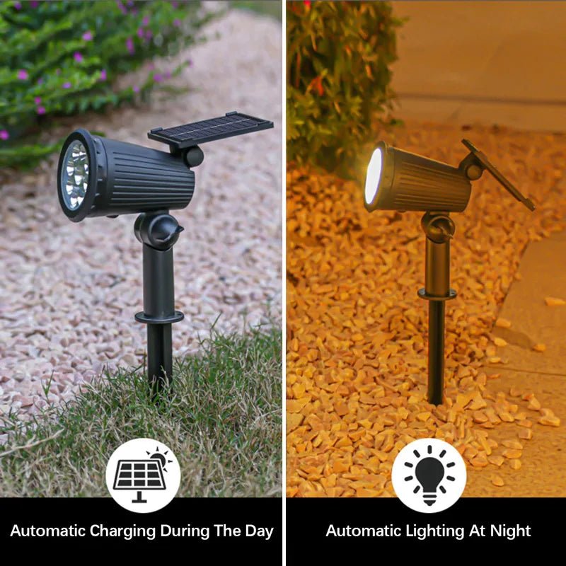Garden Lighting | Spotlight with Waterproof Solar Panel | Smart Control for Magical Atmospheres