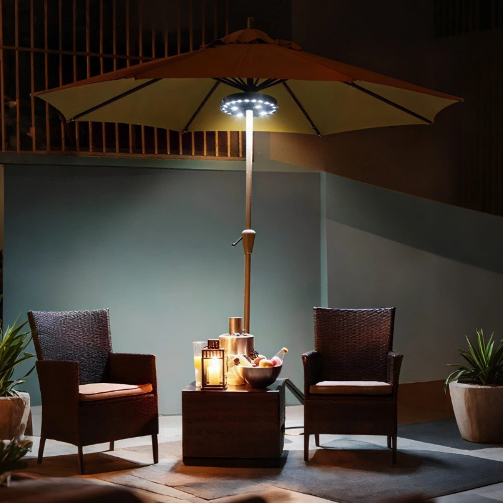 Garden Lighting | Wireless Umbrella Lamp with Hook | Perfect Outdoor Atmosphere