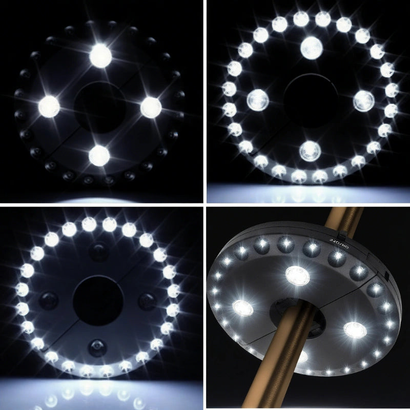 Garden Lighting | Wireless Umbrella Lamp with Hook | Perfect Outdoor Atmosphere