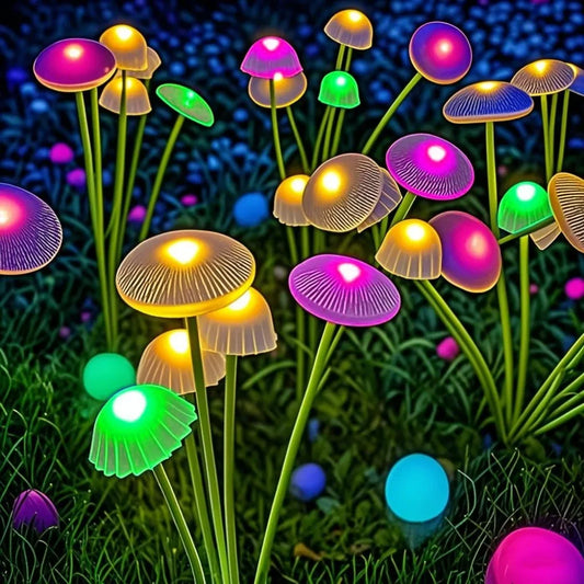 Illuminazione Giardino | Luci Solari a Fungo LED Impermeabili con Doppia Modalità | Atmosfera Magica per Esterni