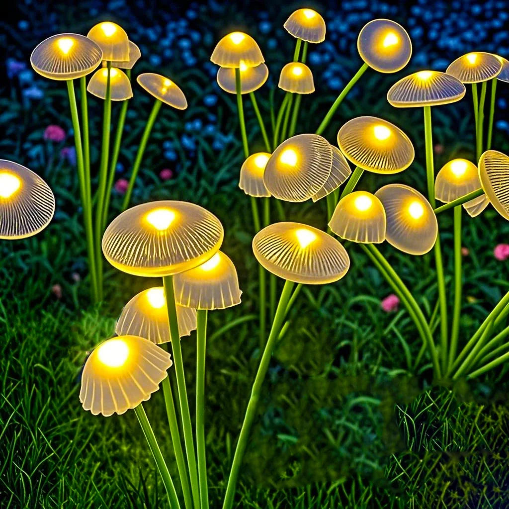 Garden Lighting | Waterproof LED Mushroom Solar Lights with Dual Mode | Magical Atmosphere for Outdoors