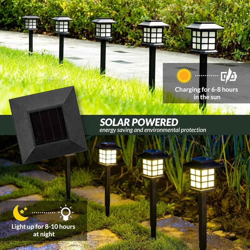 Garden Lighting | Waterproof Outdoor Solar Lights with Modern Design | Elegant Decoration for Outdoor Spaces