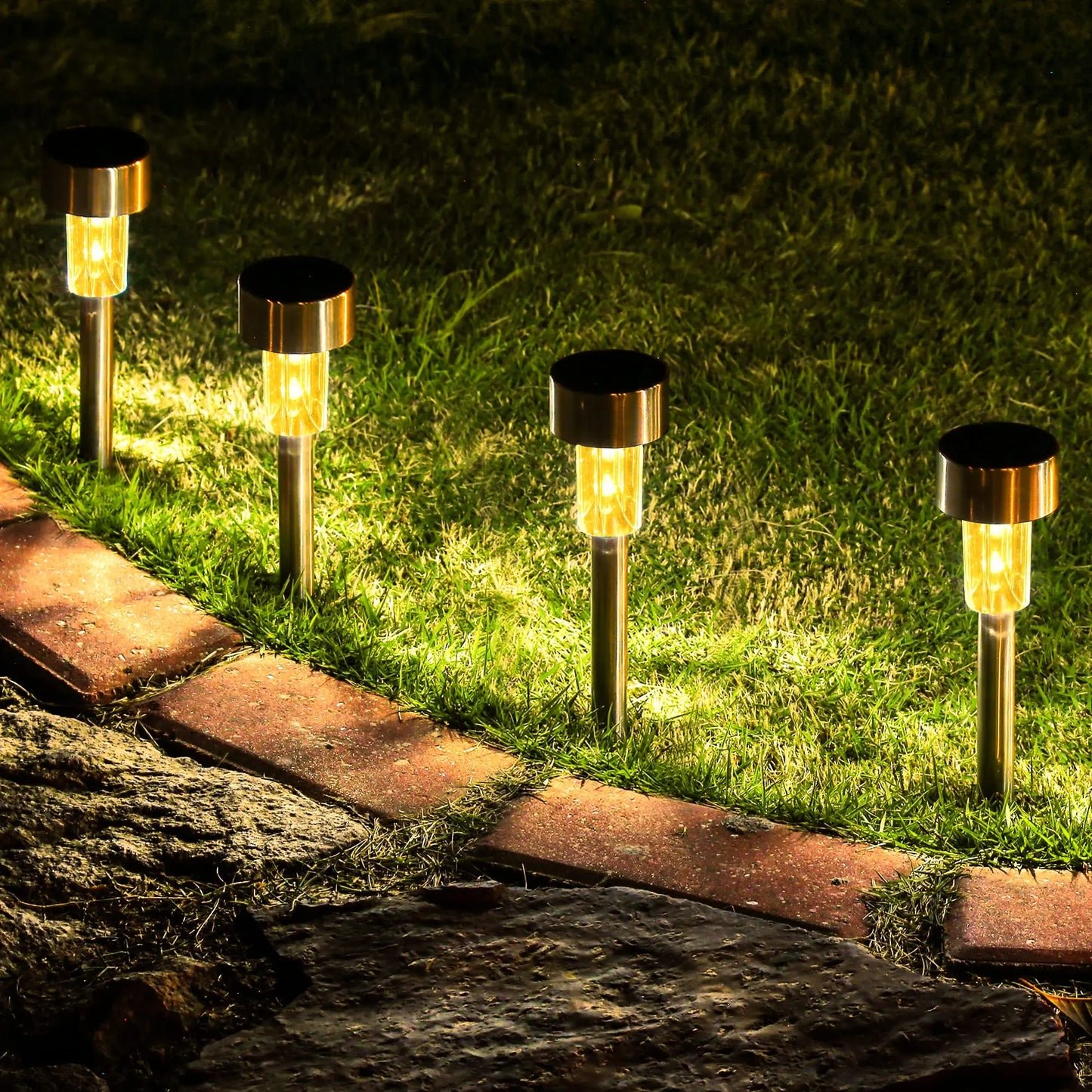 Garden Lighting | Waterproof Garden Solar Lights with Automatic On/Off | Perfect for Pathways and Patios
