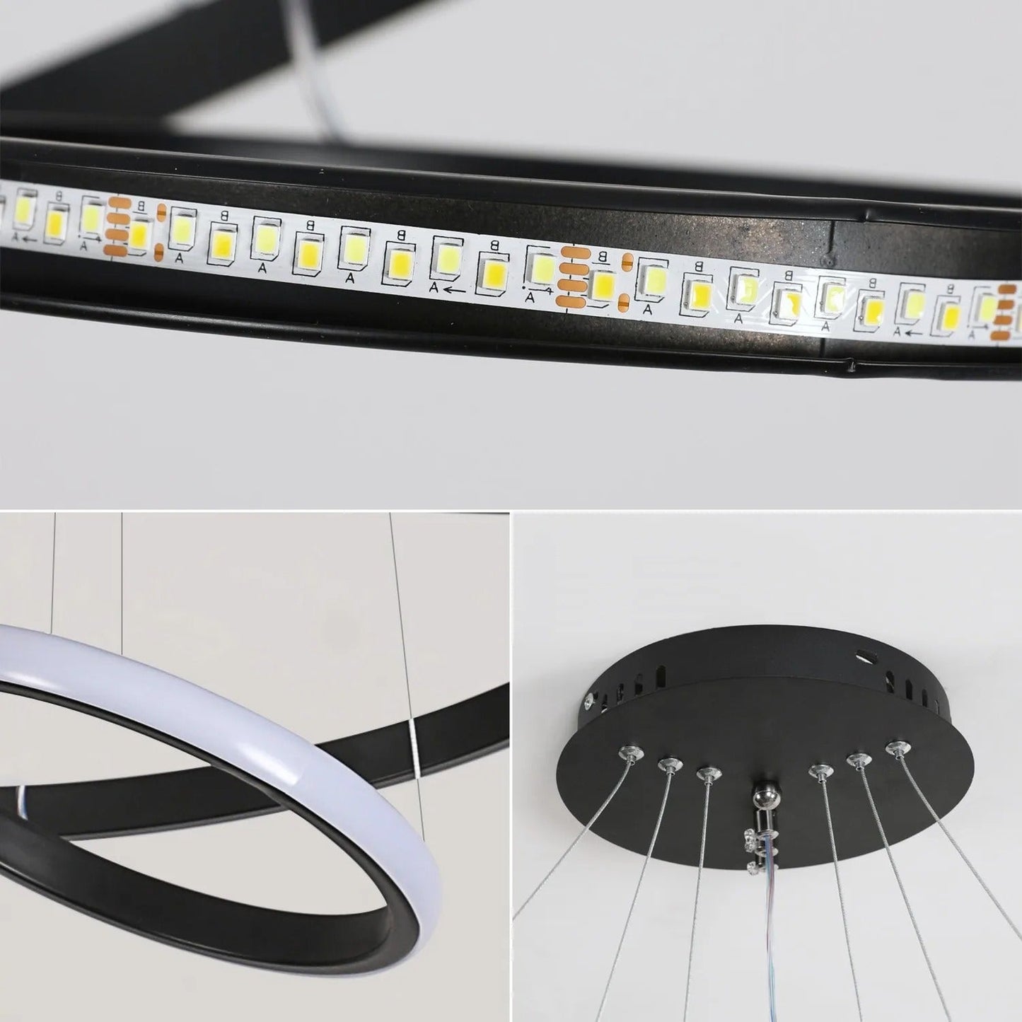 Illuminazione Moderna | Lampada a Sospensione LED Dimmerabile con Anelli Multipli Ð Design Elegante per Ambienti Raffinati 4