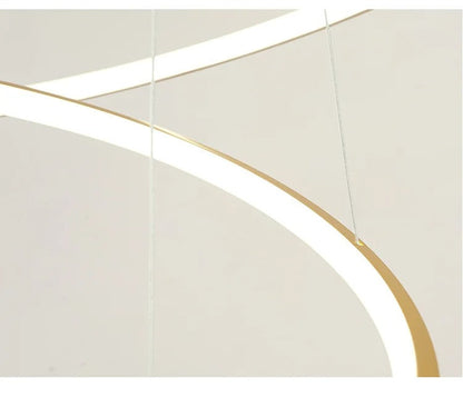 Illuminazione Moderna | Lampada a Sospensione LED Dimmerabile con Anelli Multipli Ð Design Elegante per Ambienti Raffinati 5