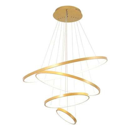 Illuminazione Moderna | Lampada a Sospensione LED Dimmerabile con Anelli Multipli Ð Design Elegante per Ambienti Raffinati 8