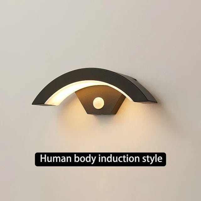 Illuminazione Moderna | Lampada da Parete LED con Sensore di Movimento | Design Curvo e Resistente per Esterni Sicuri 4