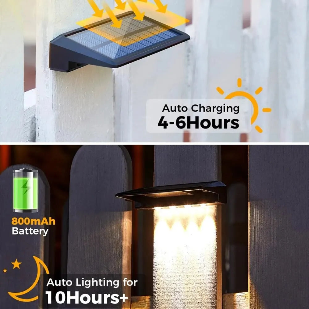Solar Lighting | Garden Solar Lights with 4 Waterproof LEDs | High Brightness for Outdoors and Fences