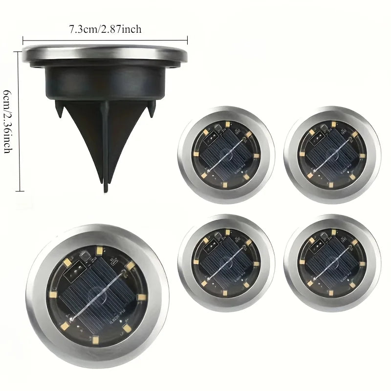 Garden Lighting | Set of 10 Waterproof Solar Lights with Automatic On/Off | Decoration for Walkways and Flowerbeds