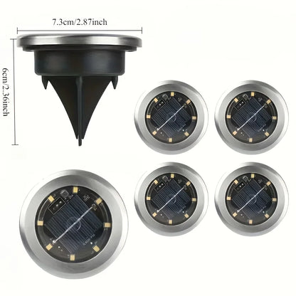 Garden Lighting | Set of 10 Waterproof Solar Lights with Automatic On/Off | Decoration for Walkways and Flowerbeds