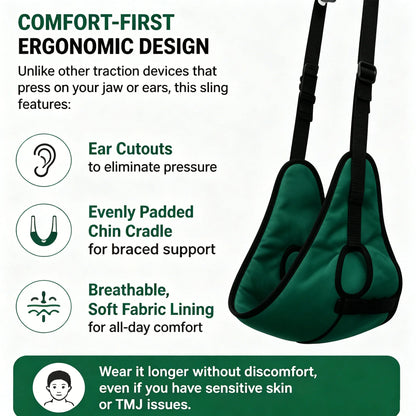 Imbracatura Decompressione Cervicale | Dispositivo Ergonomico per Sollievo al Collo con Cinghie Regolabili 4