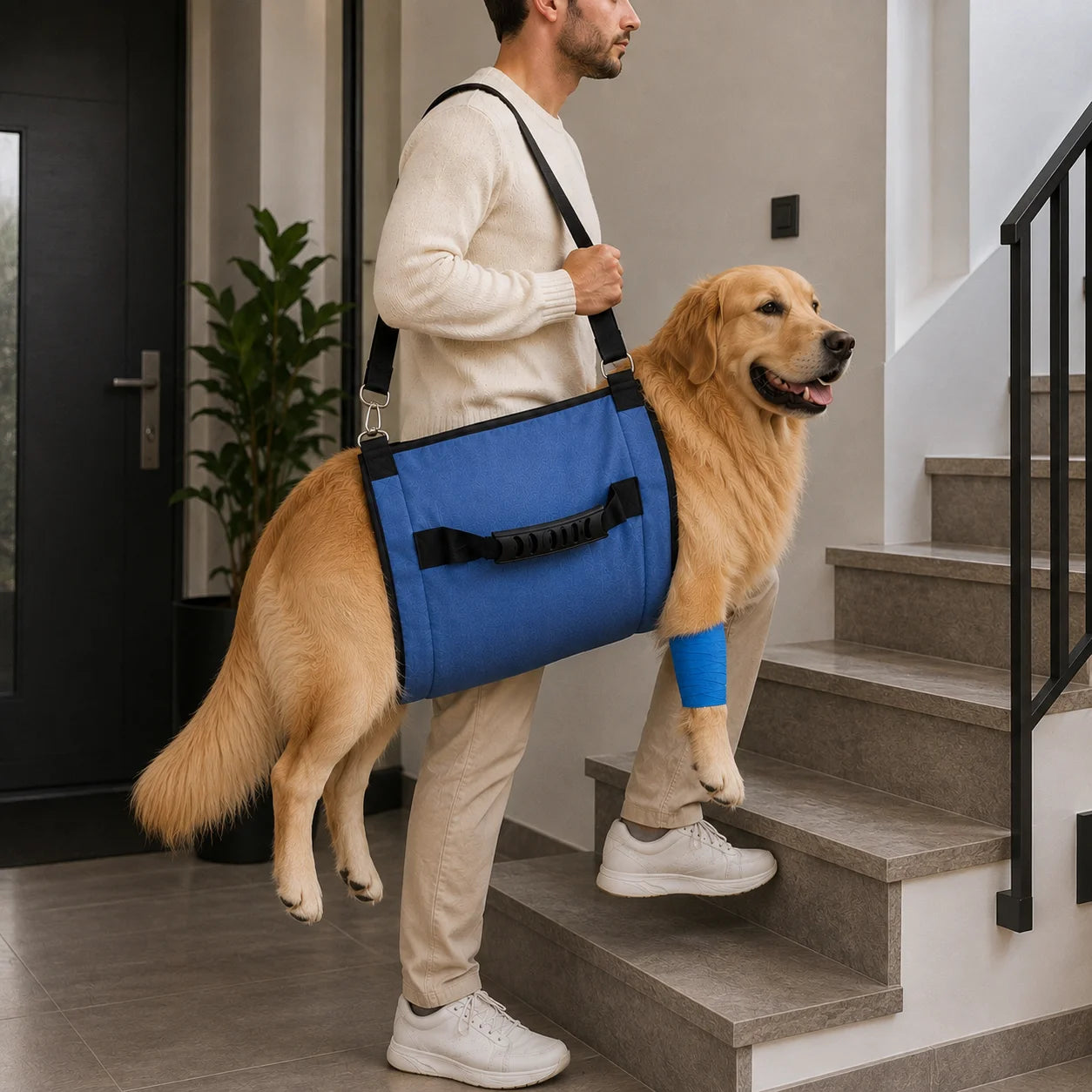 Imbracatura Ergonomica per Cani | Nylon Resistente con Maniglia Antiscivolo | Regolabile per Comfort e Sicurezza durante le Passeggiate 1