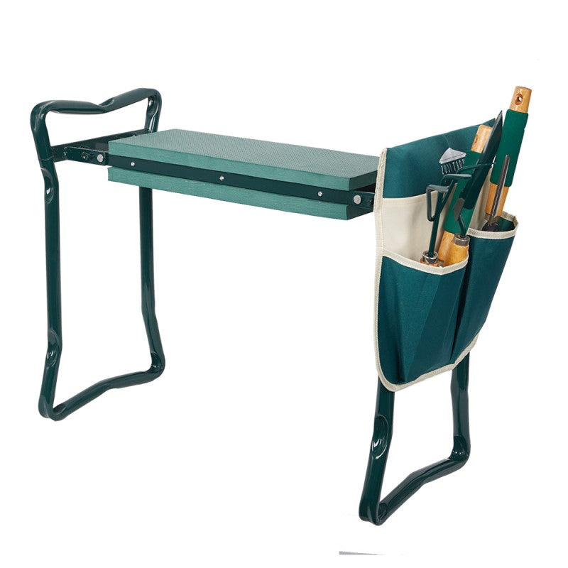 Green Ergonomic Kneeling Pad with Raised Padding | Foldable Design for Comfort and Support in Gardening