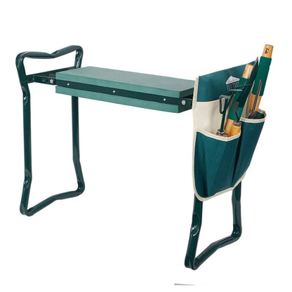 Green Ergonomic Kneeling Pad with Raised Padding | Foldable Design for Comfort and Support in Gardening
