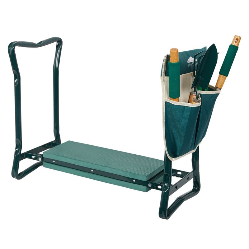 Green Ergonomic Kneeling Pad with Raised Padding | Foldable Design for Comfort and Support in Gardening