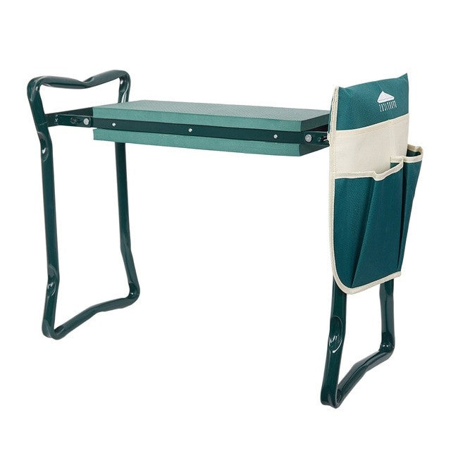 Green Ergonomic Kneeling Pad with Raised Padding | Foldable Design for Comfort and Support in Gardening