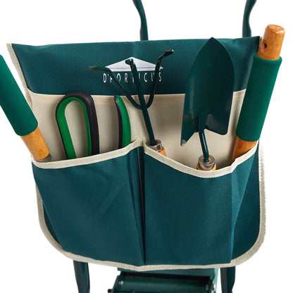 Green Ergonomic Kneeling Pad with Raised Padding | Foldable Design for Comfort and Support in Gardening