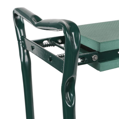 Green Ergonomic Kneeling Pad with Raised Padding | Foldable Design for Comfort and Support in Gardening
