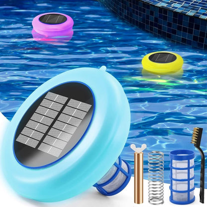 Solar Pool Ionizer with RGB LED Light and Waterproof Design | Natural Purification for Crystal Clear Water