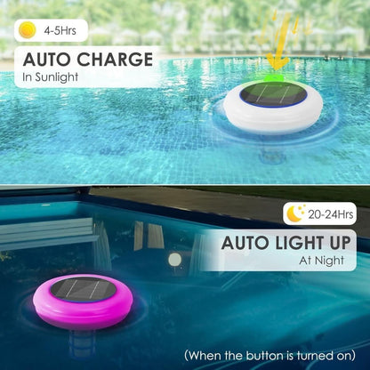 Solar Pool Ionizer with RGB LED Light and Waterproof Design | Natural Purification for Crystal Clear Water