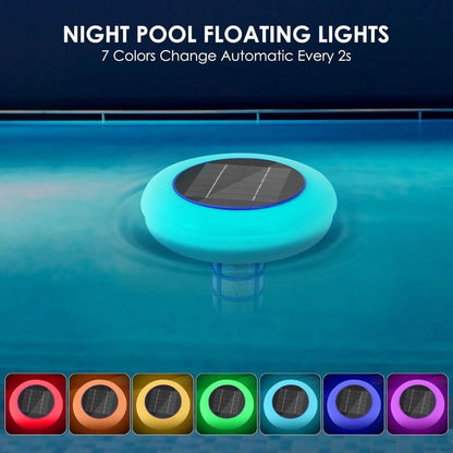 Solar Pool Ionizer with RGB LED Light and Waterproof Design | Natural Purification for Crystal Clear Water
