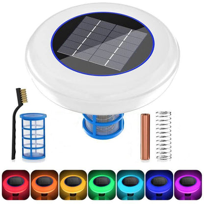 Solar Pool Ionizer with RGB LED Light and Waterproof Design | Natural Purification for Crystal Clear Water