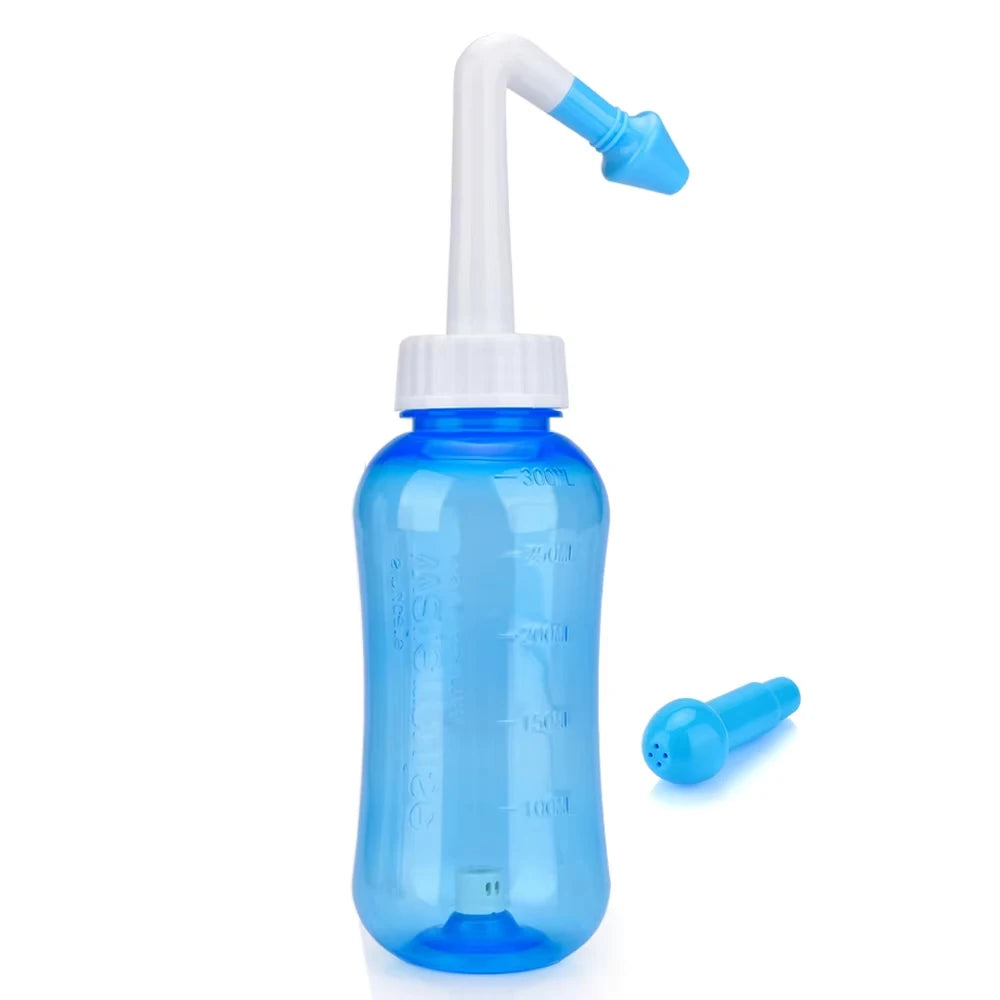 Irrigatore Nasale | Bottiglia per Lavaggio Naso Ergonomica da 300ml | Trattamento Sicuro per Sinusite e Rinite Allergica 6