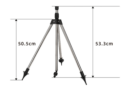 360° Adjustable Garden Sprinkler with Stainless Steel Tripod | Efficient Irrigation System for Lawns and Flowerbeds