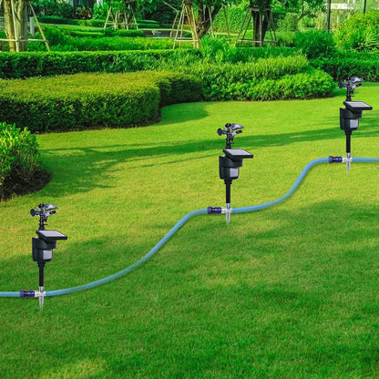 Solar Garden Sprinkler with Motion Sensor - Eco-Friendly Spray for Effective Garden Protection
