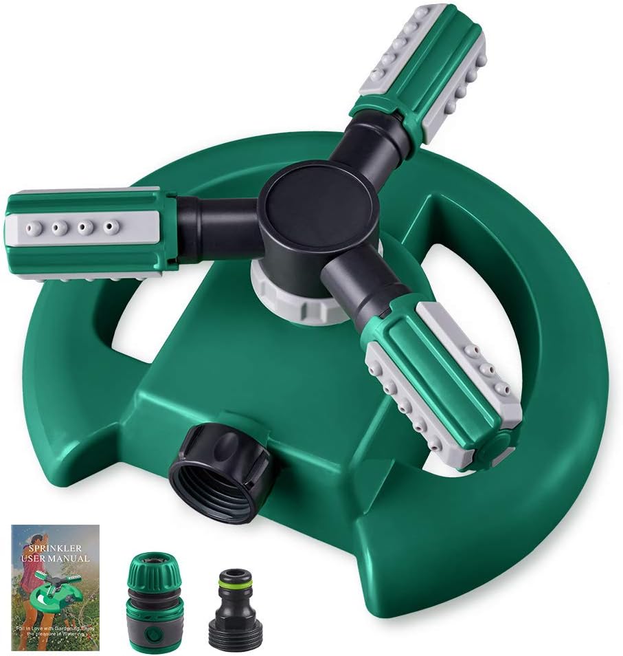 Garden Sprinkler | Automatic Sprinkler with 36 Adjustable Nozzles | Coverage Up to 49 Feet for Lawns and Gardens