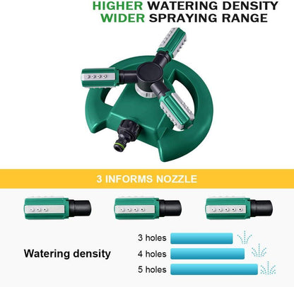 Garden Sprinkler | Automatic Sprinkler with 36 Adjustable Nozzles | Coverage Up to 49 Feet for Lawns and Gardens