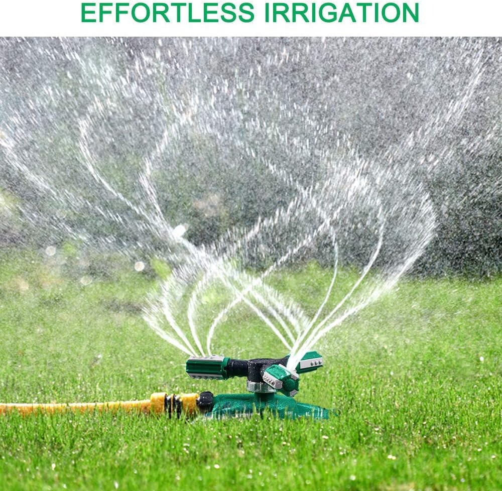 Garden Sprinkler | Automatic Sprinkler with 36 Adjustable Nozzles | Coverage Up to 49 Feet for Lawns and Gardens