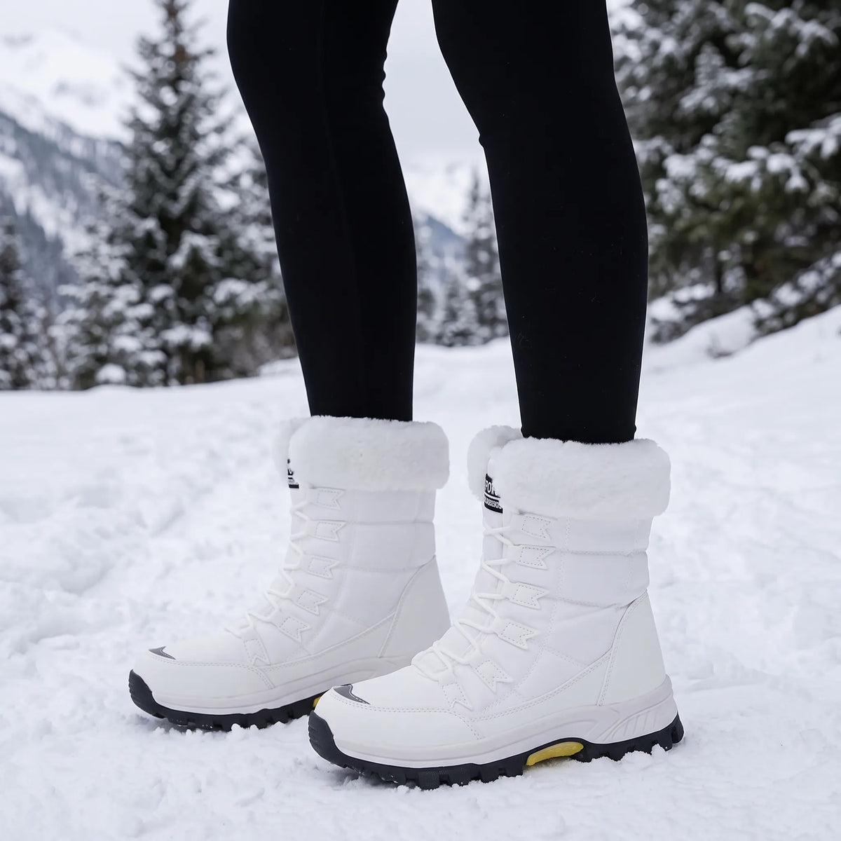 Cora | Lined Lace-Up Women's Mid-Calf Winter Boots - Cozy Warmth