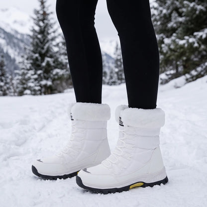 Cora | Lined Lace-Up Women's Mid-Calf Winter Boots - Cozy Warmth