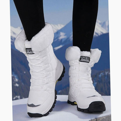 Cora | Lined Lace-Up Women's Mid-Calf Winter Boots - Cozy Warmth