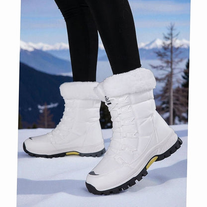 Cora | Lined Lace-Up Women's Mid-Calf Winter Boots - Cozy Warmth