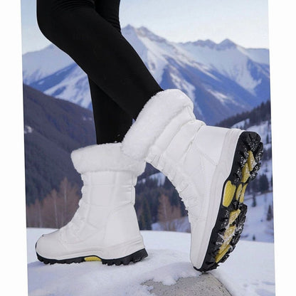 Cora | Lined Lace-Up Women's Mid-Calf Winter Boots - Cozy Warmth