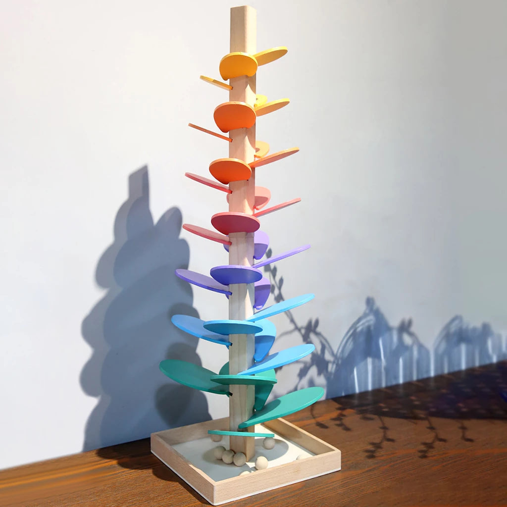 Wooden Educational Toys with Enchanting Sounds | Marble Run for Sensory Development and Creativity