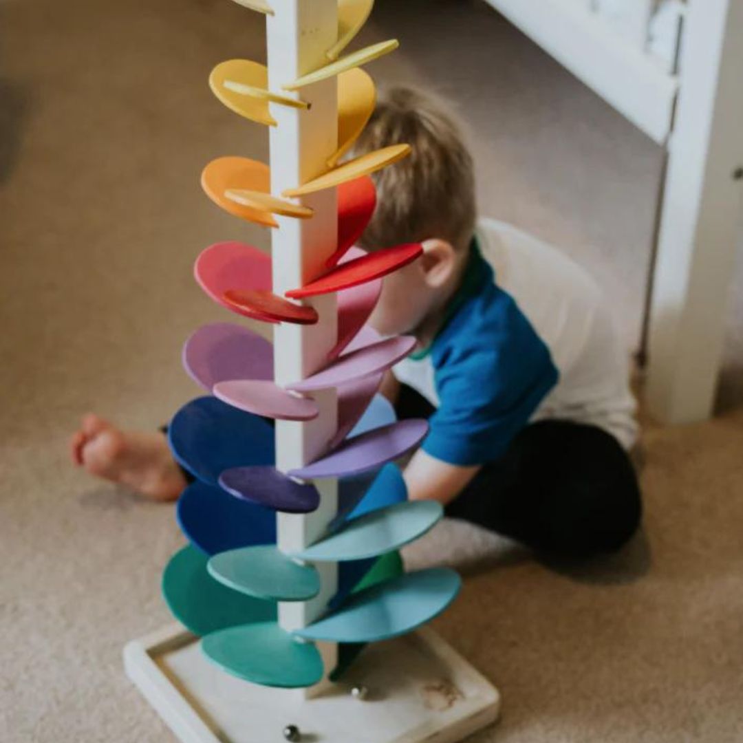 Wooden Educational Toys with Enchanting Sounds | Marble Run for Sensory Development and Creativity