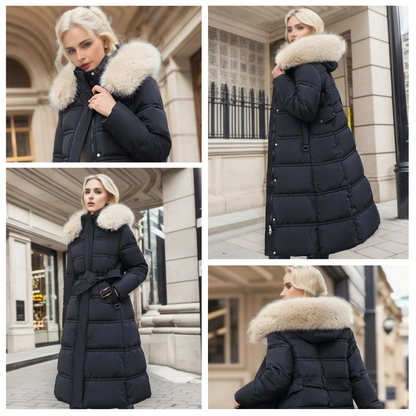 Ermelinda | Women's Winter Parka with Trimmed Hood - Warmth and Style