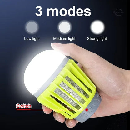 Rechargeable Outdoor Mosquito Lamp with Waterproof LED Light - Up to 30 Hours of Effective Protection